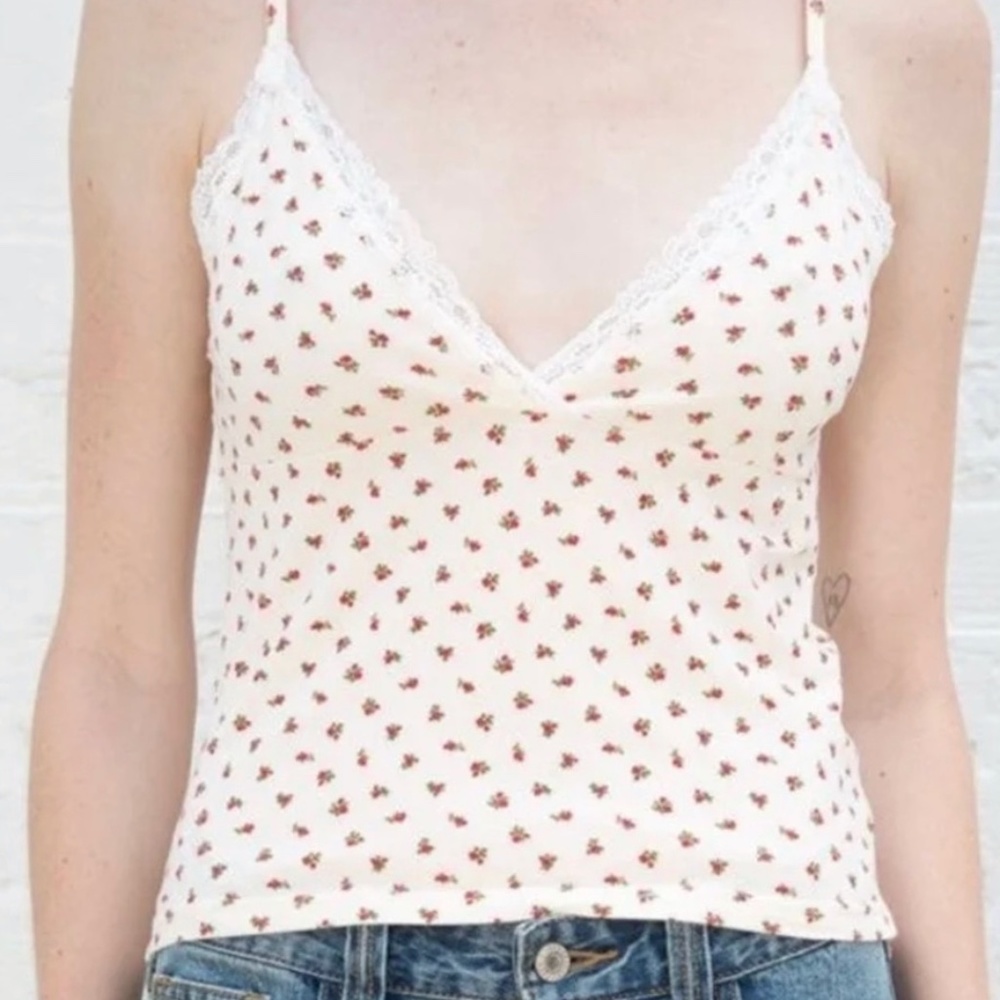 Tank top lace brandy